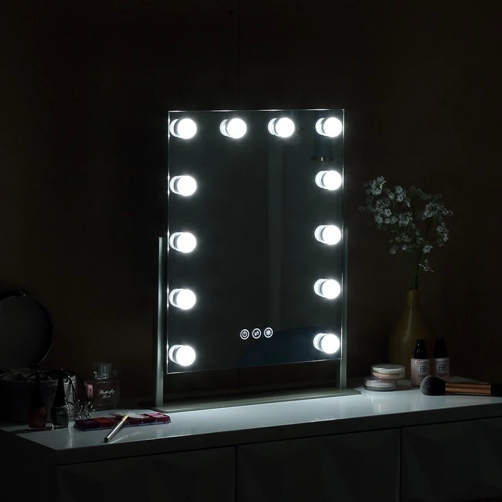 Waterproof LED Glass Bathroom Makeup Mirror