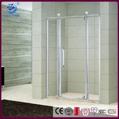 Kit tad-doċċa tal-Alcove Semi-Frameless bil-bieb, 3 magħluq tal-ħajt tad-doċċa, finitura tal-kromju (KD3403)