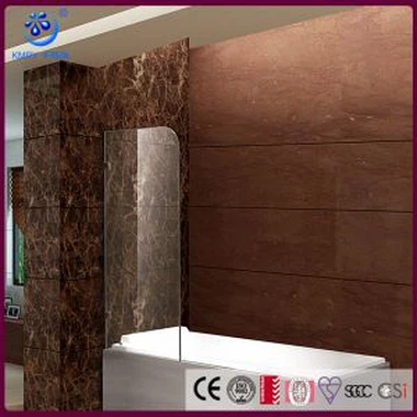 Żewġ skrin tad-doċċa biċ-ċappetti ta 'framess għal bathtub, ħġieġ ċar ta' 8mm, finitura tal-kromju (KD3203T)
